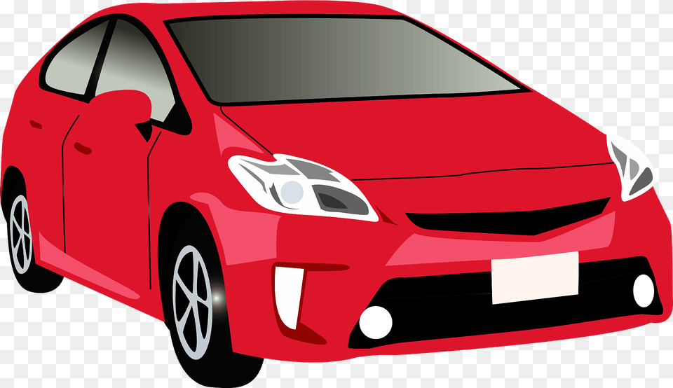 Red Toyota Prius Clipart, Car, Vehicle, Sedan, Transportation Png