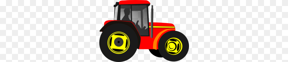 Red Tractor Clip Art, Vehicle, Transportation, Device, Tool Png