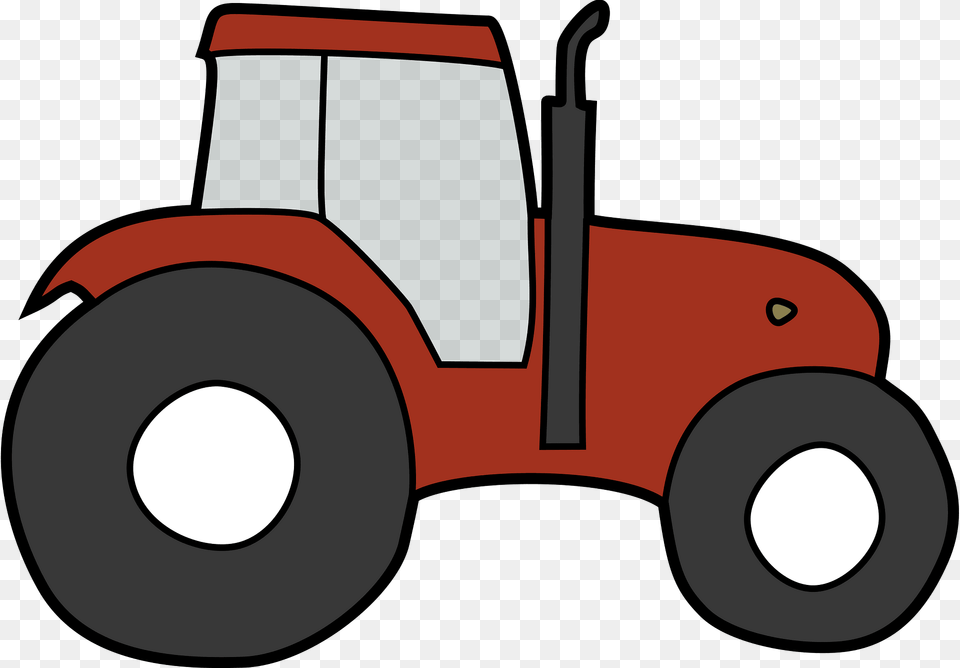 Red Tractor Clipart, Transportation, Vehicle, Device, Grass Free Png Download