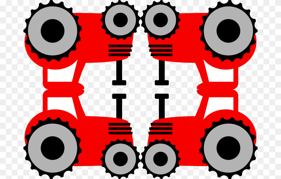 Red Tractor Cornerfarmhouseshop Fabric Clipart, Transportation, Vehicle, Bulldozer, Machine Free Transparent Png
