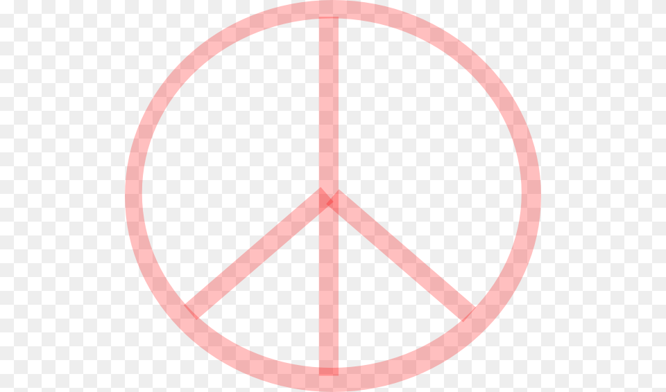 Red Transparent Peace Clip Art Thin Peace Sign Outline, Symbol, Road Sign, Bow, Weapon Png