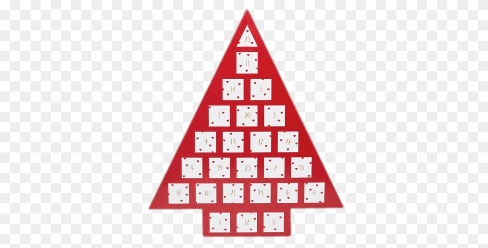 Red Tree Advent Calendar, Triangle Png Image