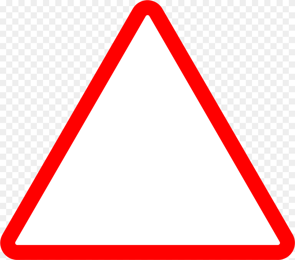 Red Triangle Outline, Sign, Symbol, Road Sign, Bow Free Png