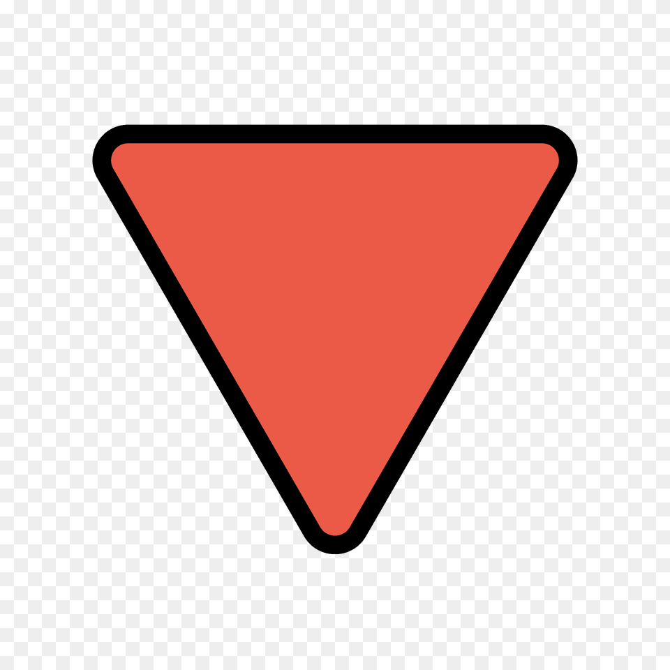 Red Triangle Pointed Down Emoji Clipart, Sign, Symbol Free Png Download