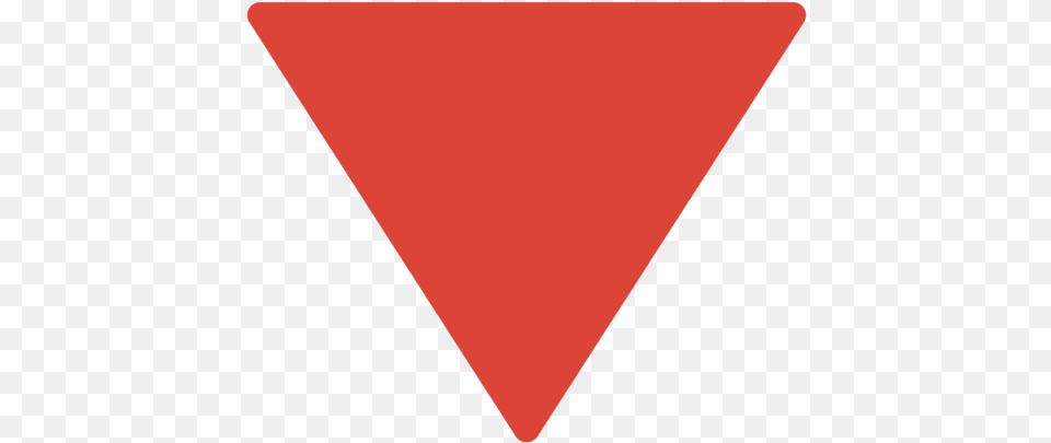 Red Triangle Pointed Down Emoji Triangulo Rojo Twitter, Sign, Symbol Png