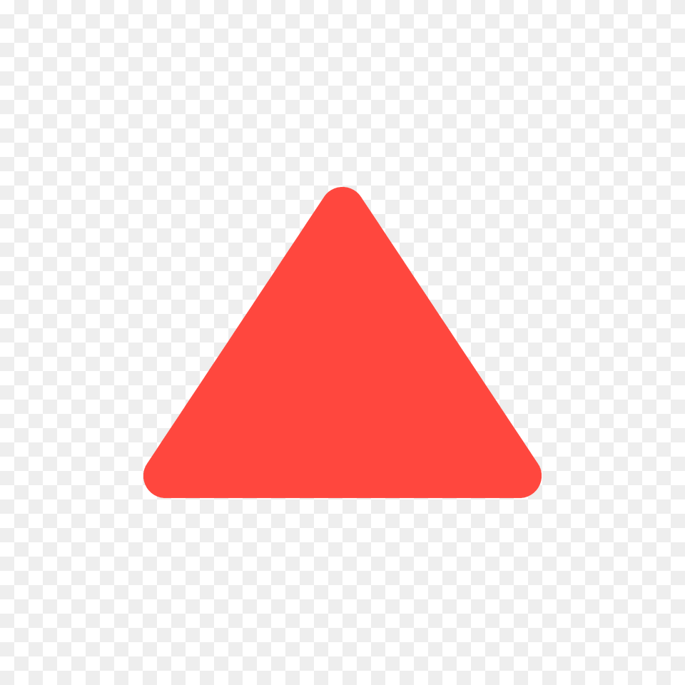 Red Triangle Pointed Up Emoji Clipart, Sign, Symbol Png Image
