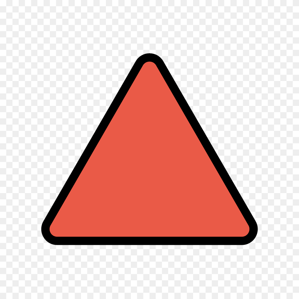 Red Triangle Pointed Up Emoji Clipart, Sign, Symbol, Blackboard Free Png