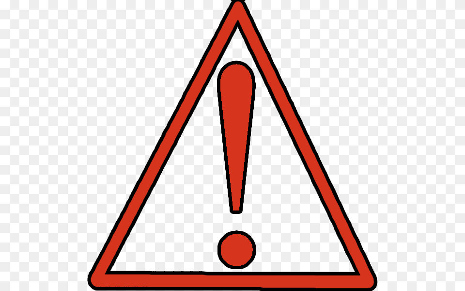 Red Triangle With A Red Exclamation Mark Inside Of Traffic Sign, Symbol Free Png