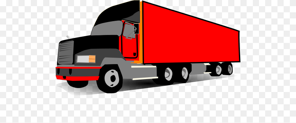 Red Truck Cliparts, Trailer Truck, Transportation, Vehicle, Moving Van Free Png Download