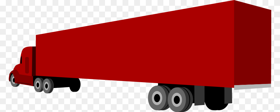 Red Truck Cliparts, Trailer Truck, Transportation, Vehicle, Moving Van Png