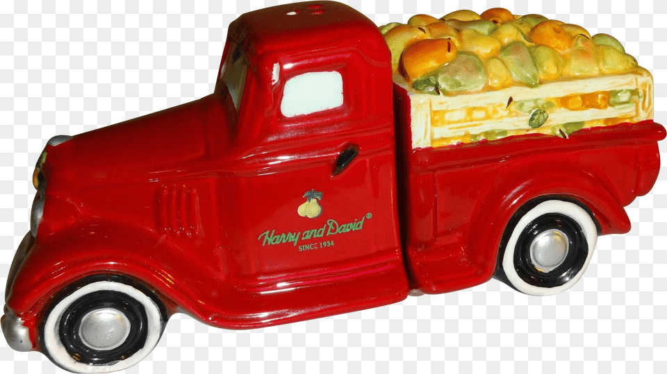Red Truck Full Of Pears Salt And Pepper Shakers Pickup Truck, Pickup Truck, Transportation, Vehicle, Machine Free Png Download