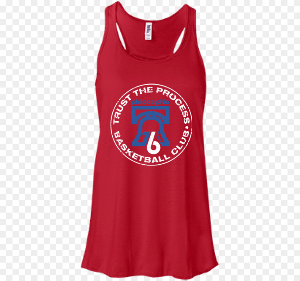 Red Trust The Process Flowy Racerback Tank Shirt, Clothing, Tank Top, Adult, Female Free Png