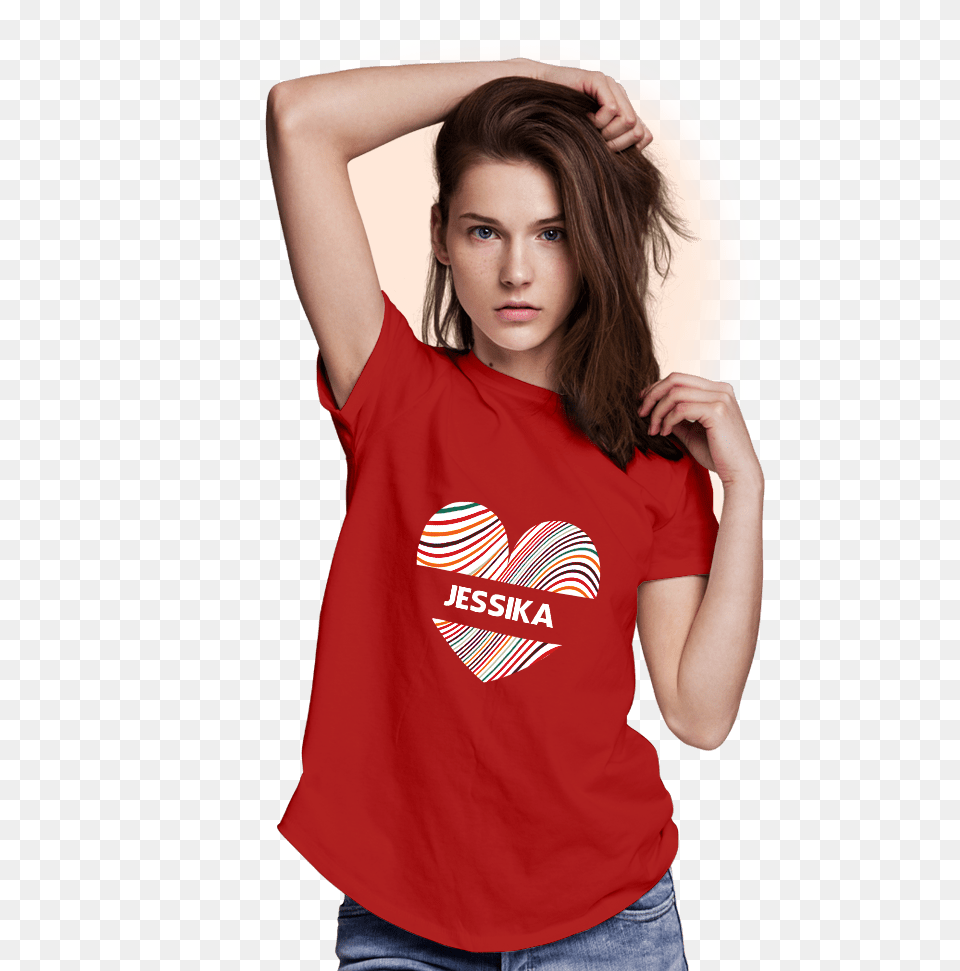 Red Tshirt, Clothing, T-shirt, Shirt, Adult Free Transparent Png