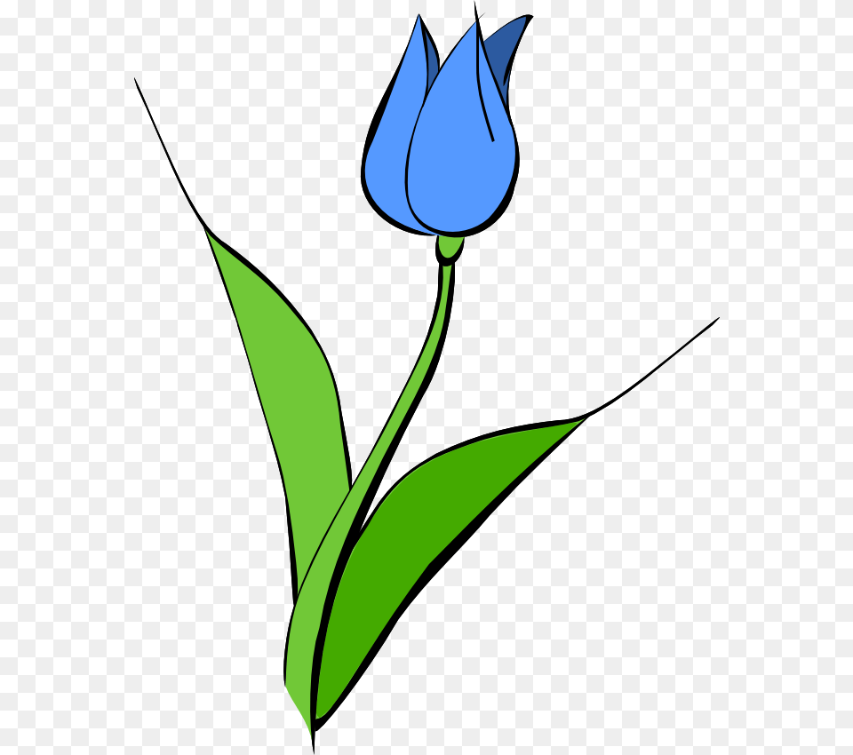 Red Tulip Transparent Clip Art Imageu200b Blue Tulip Clipart, Flower, Leaf, Plant, Bow Png