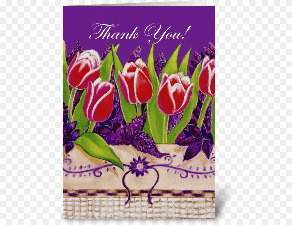 Red Tulips Thank You Greeting Card Tulip, Envelope, Greeting Card, Mail, Flower Png