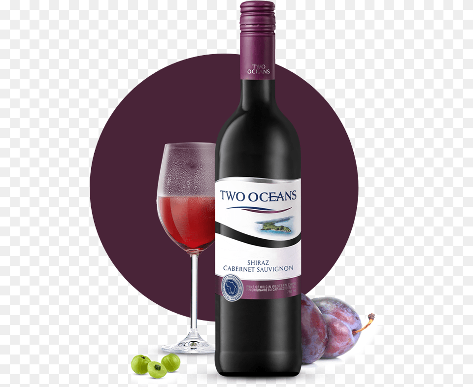Red Two Oceans Wine, Alcohol, Beverage, Bottle, Liquor Free Png Download