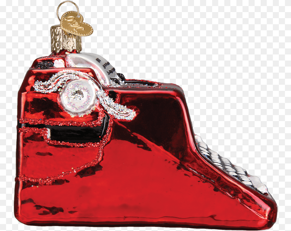 Red Typewriter Christmas Ornament Typewriter Side View, Accessories, Bag, Handbag, Purse Free Png