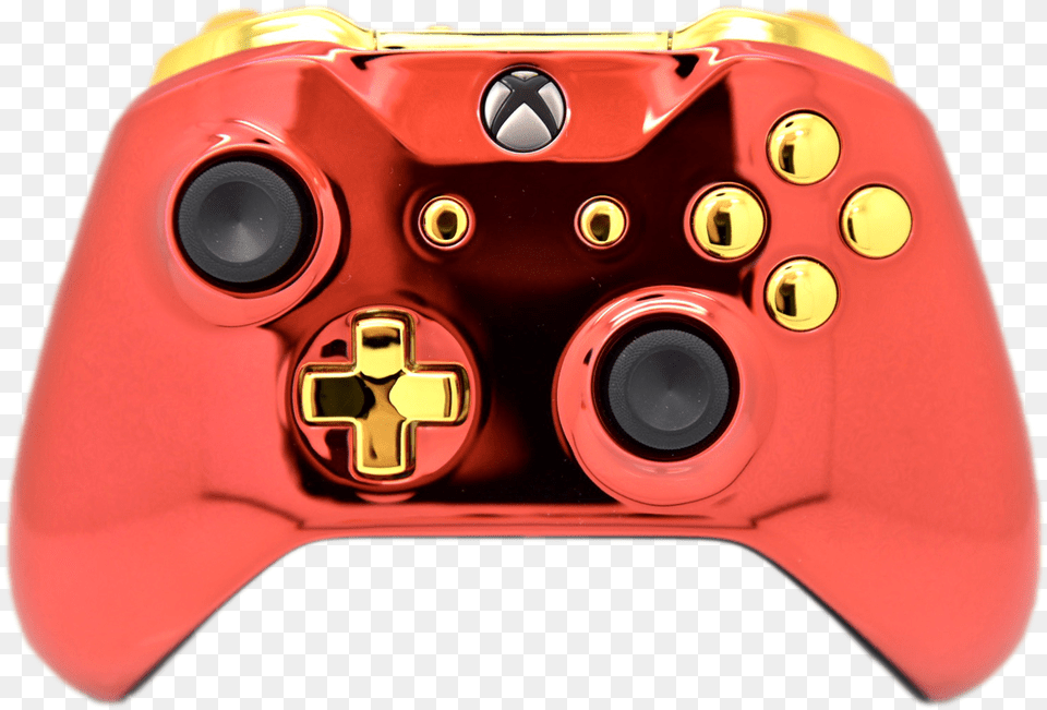 Red U0026 Gold Chrome Custom Xbox One S Controller Gold And Red Controller Xbox One, Electronics, Car, Transportation, Vehicle Free Transparent Png