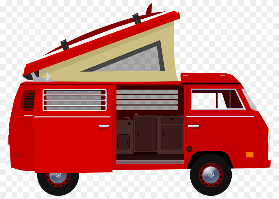 Red Vanagon Clipart, Caravan, Transportation, Van, Vehicle Png