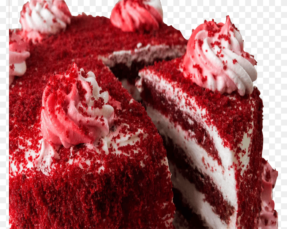 Red Velvet Cake Lauritzen Gardenskenefick Park, Dessert, Food, Cream, Whipped Cream Free Png Download