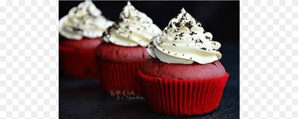 Red Velvet Cupcake Red Velvet Cupcakes With Oreo, Cake, Cream, Dessert, Food Png Image