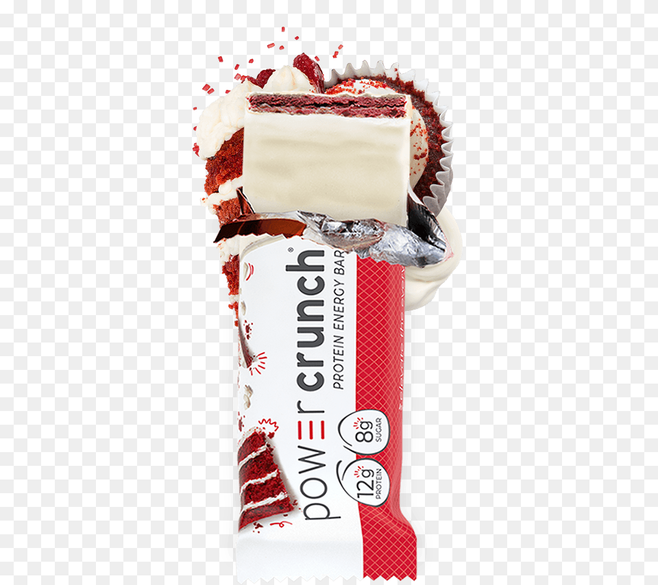 Red Velvet Power Crunch, Dessert, Food, Cream Free Png Download