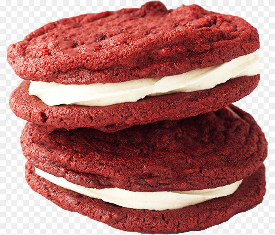 Red Velvet Sandwich Cookie Red Velvet Cookies, Birthday Cake, Cake, Cream, Dessert Free Png