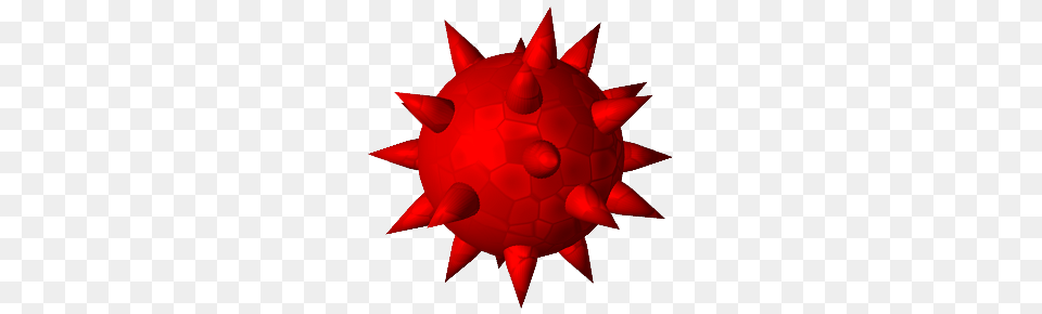 Red Virus With Spikes, Animal, Fish, Sea Life, Shark Free Transparent Png