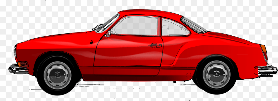 Red Volkswagen Karman Ghia Clipart, Wheel, Car, Vehicle, Coupe Free Png