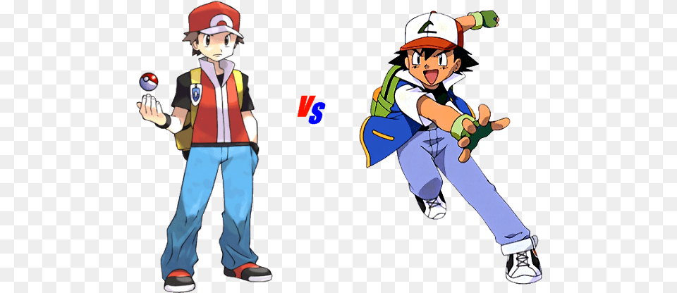 Red Vs Ash Ketchum Pokemon Ash Ketchum Cosplay Costume, Boy, Child, Male, Person Png