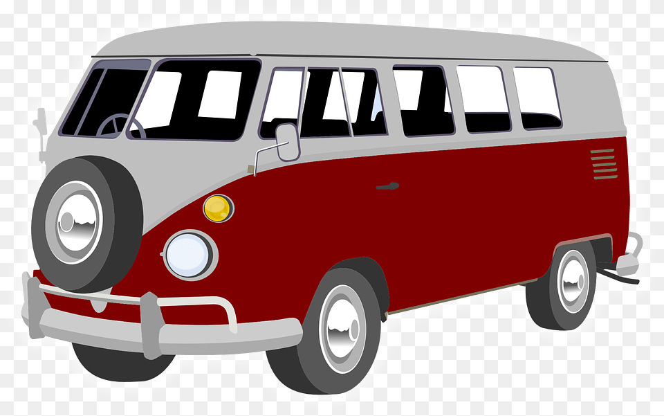 Red Vw Rv Transparent, Caravan, Transportation, Van, Vehicle Png Image