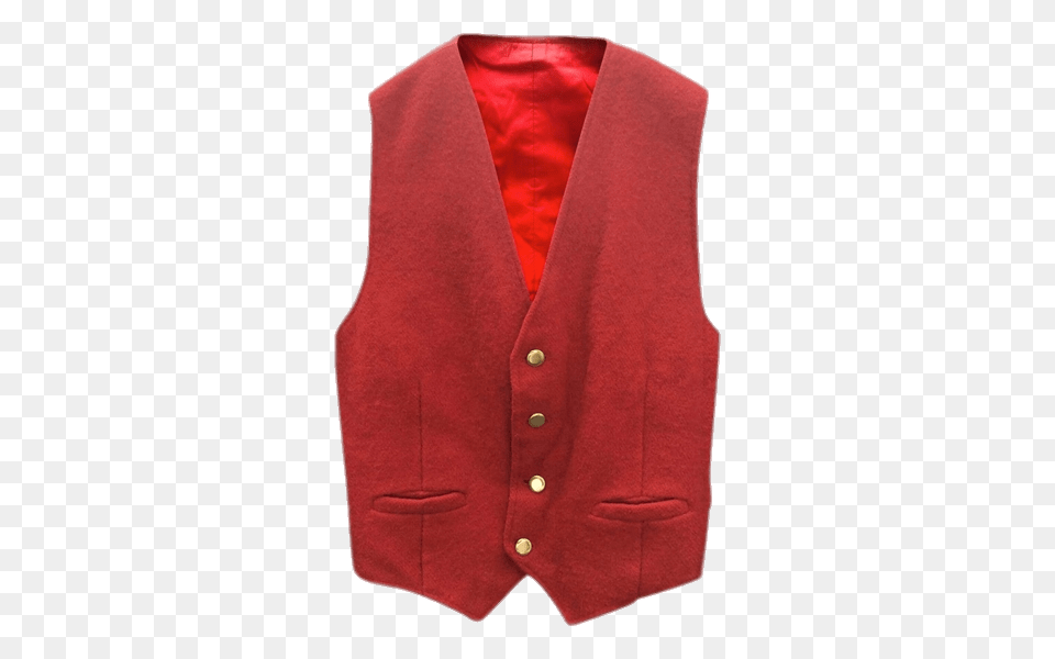 Red Waistcoat, Clothing, Lifejacket, Vest, Blazer Png