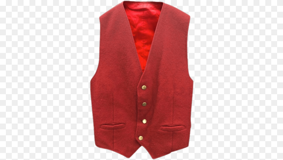 Red Waistcoat Transparent Red Waistcoat, Clothing, Lifejacket, Vest Free Png