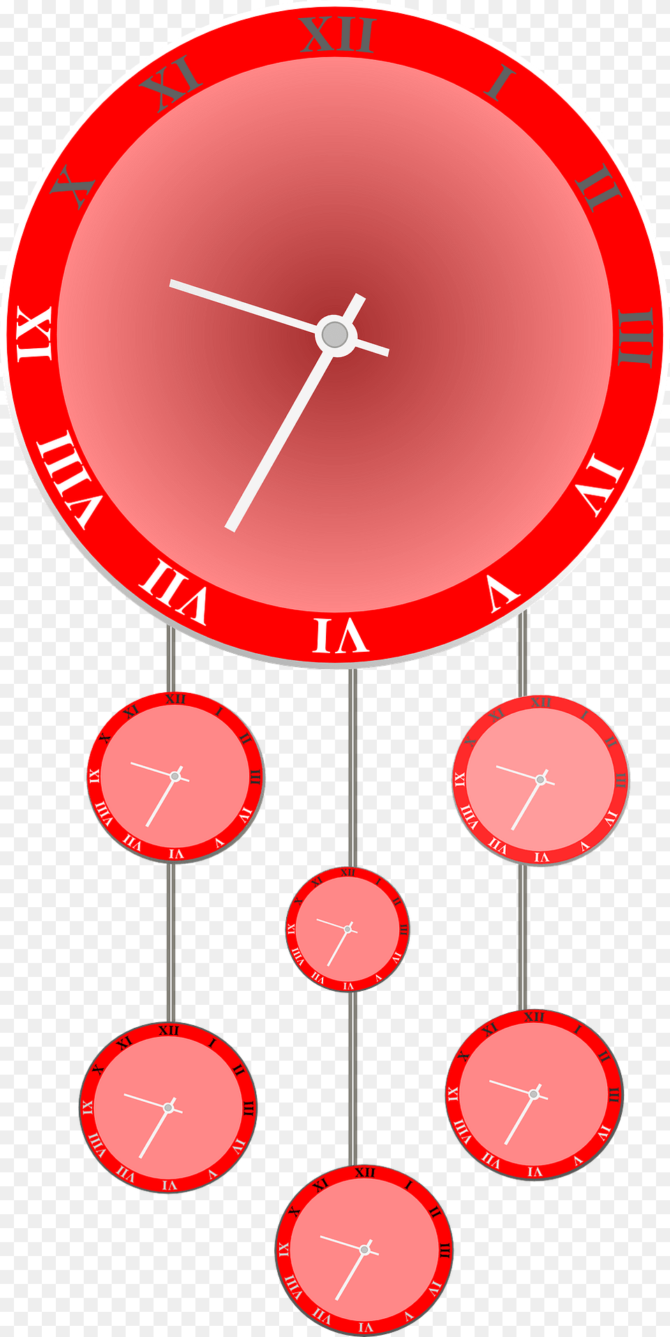 Red Wall Clock Clipart, Analog Clock, Wall Clock Free Png Download