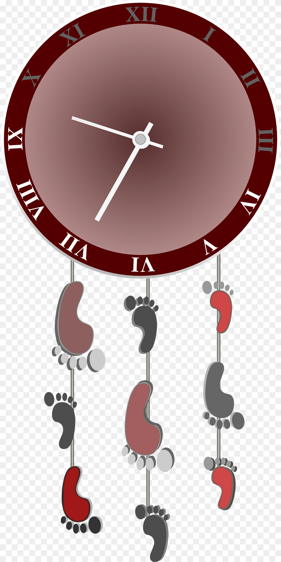 Red Wall Clock Clipart, Analog Clock, Wall Clock, Outdoors, Windmill Png Image