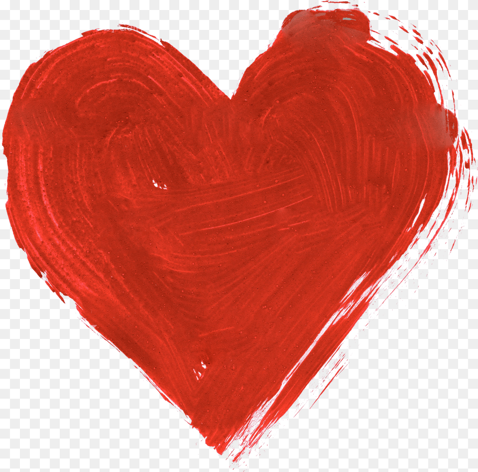 Red Watercolor Heart Image Heart No Background Paint, Symbol Free Png