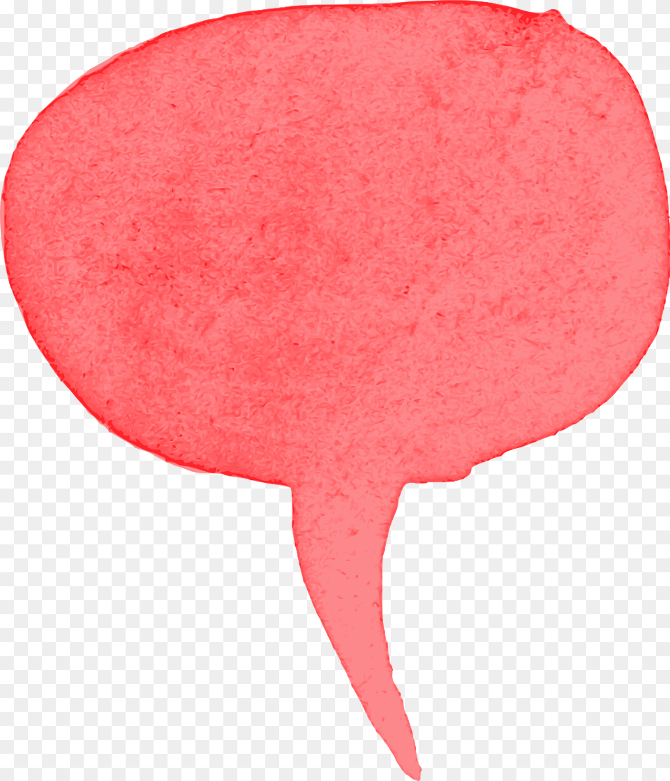 Red Watercolor Speech Bubble 3 Illustration Png Image