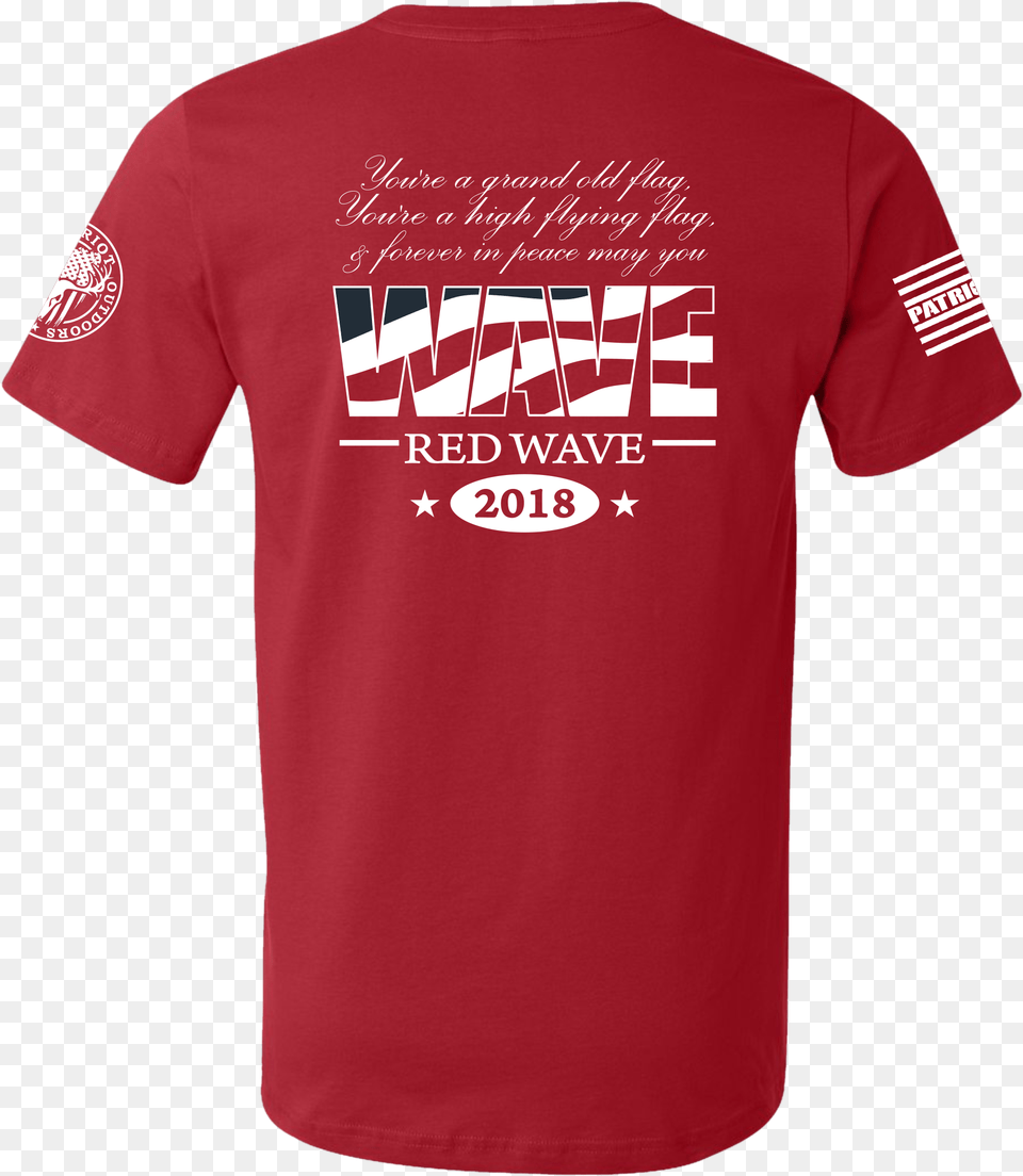 Red Wave, Clothing, Shirt, T-shirt Free Png
