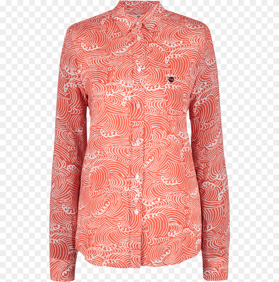 Red Wave, Clothing, Coat, Pattern, Shirt Png
