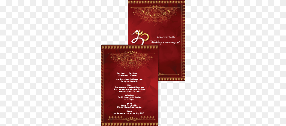 Red Wedding Invitation Card Wedding Card Design Background, Advertisement, Poster, Text Free Transparent Png