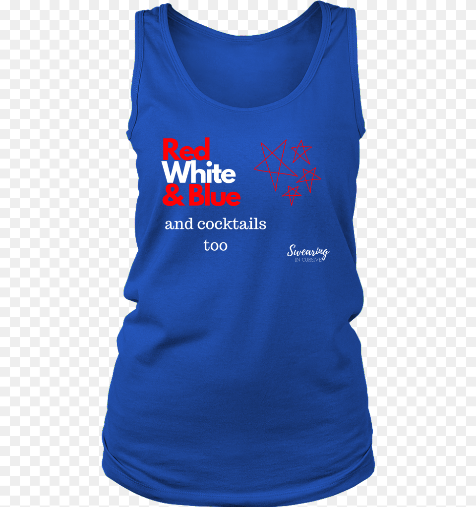 Red White Amp Blue And Cocktails Too Tank White Agency, Clothing, Tank Top, Person Png Image