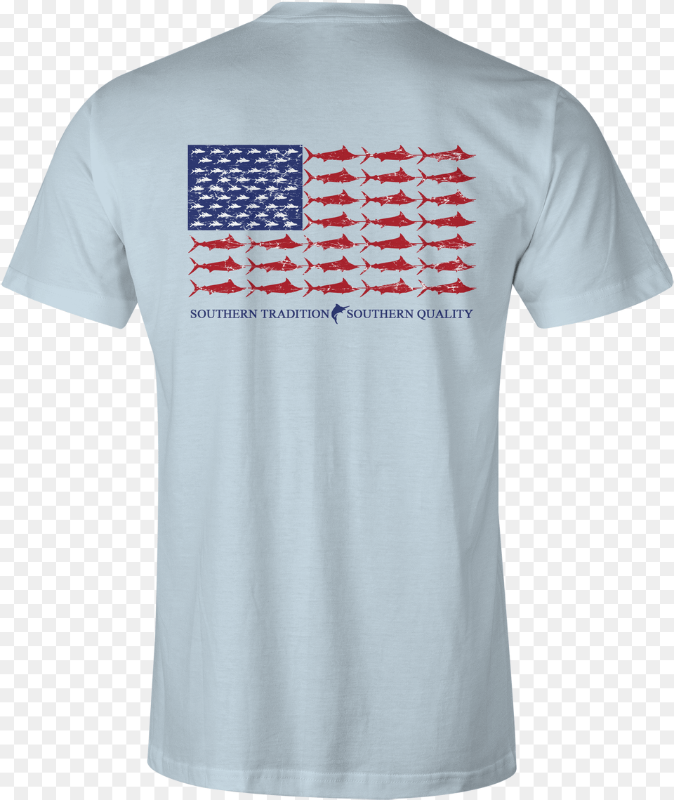 Red White Amp Blue Marlin Long Sleeved T Shirt, Clothing, T-shirt, American Flag, Flag Free Transparent Png