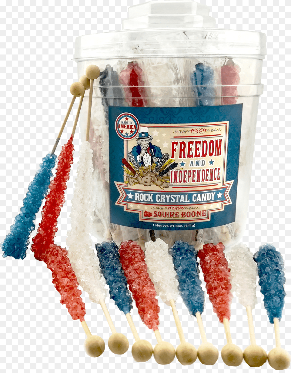 Red White Amp Blue Rock Candy Confectionery, Food, Sweets, Mace Club, Weapon Free Png