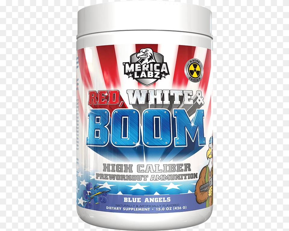 Red White Amp Boom H Bomb Merica Labz Red White And Boom, Can, Tin Png