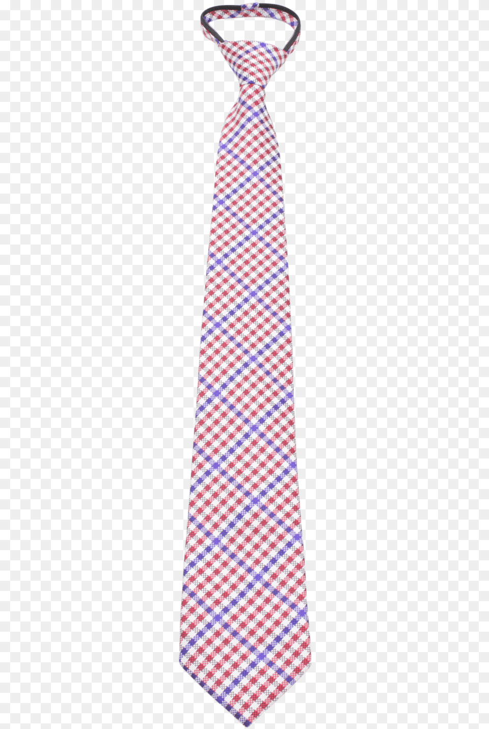 Red White And Blue Gingham Patterned Zipper Tie Blue, Accessories, Formal Wear, Necktie Png Image