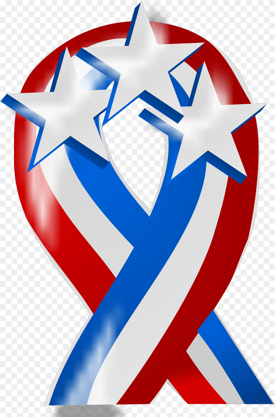 Red White And Blue Ribbon With Stars Svg Vector Vertical, Gold, Cross, Symbol Free Transparent Png