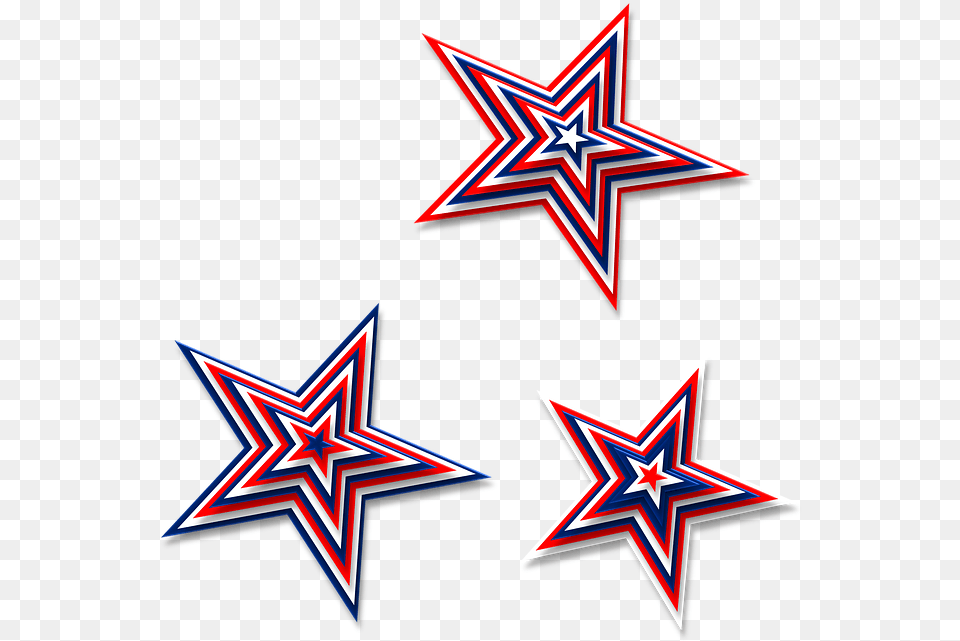 Red White And Blue Star Transparent Portable Network Graphics, Star Symbol, Symbol, Dynamite, Weapon Png Image