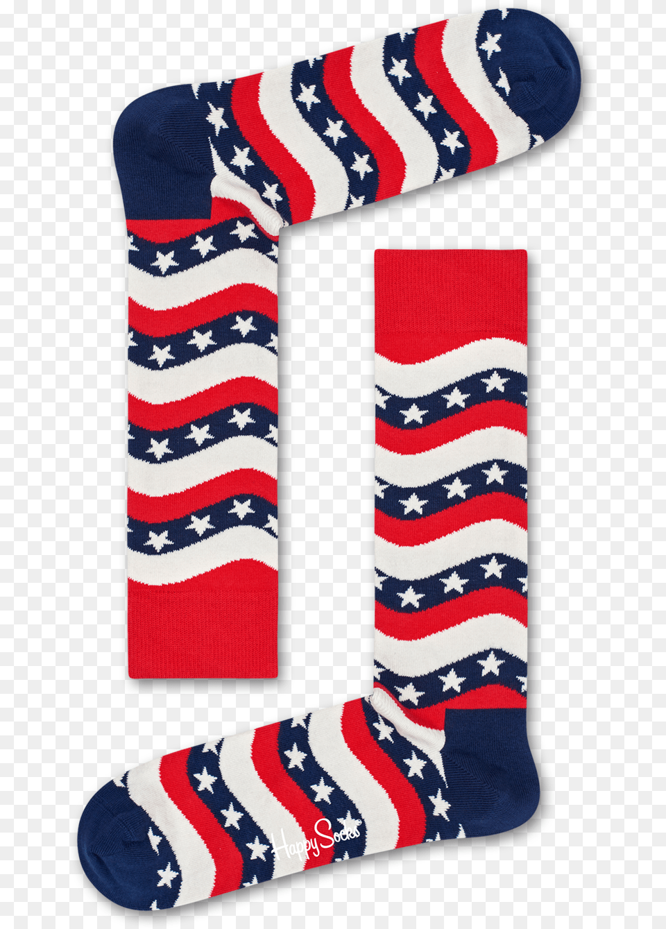 Red White And Blue Stars Wavy Stars And Stripes Sock, Clothing, Hosiery, Baby, Person Free Png