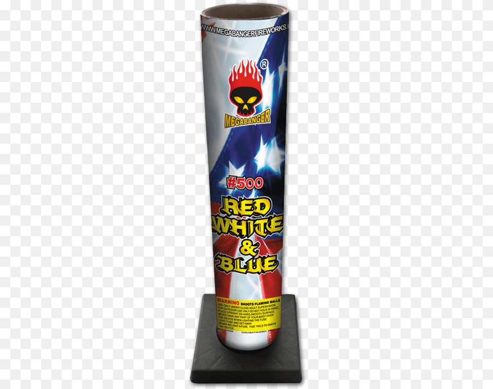 Red White And Blue Tube Keystone Fireworks Of, Can, Tin Free Transparent Png