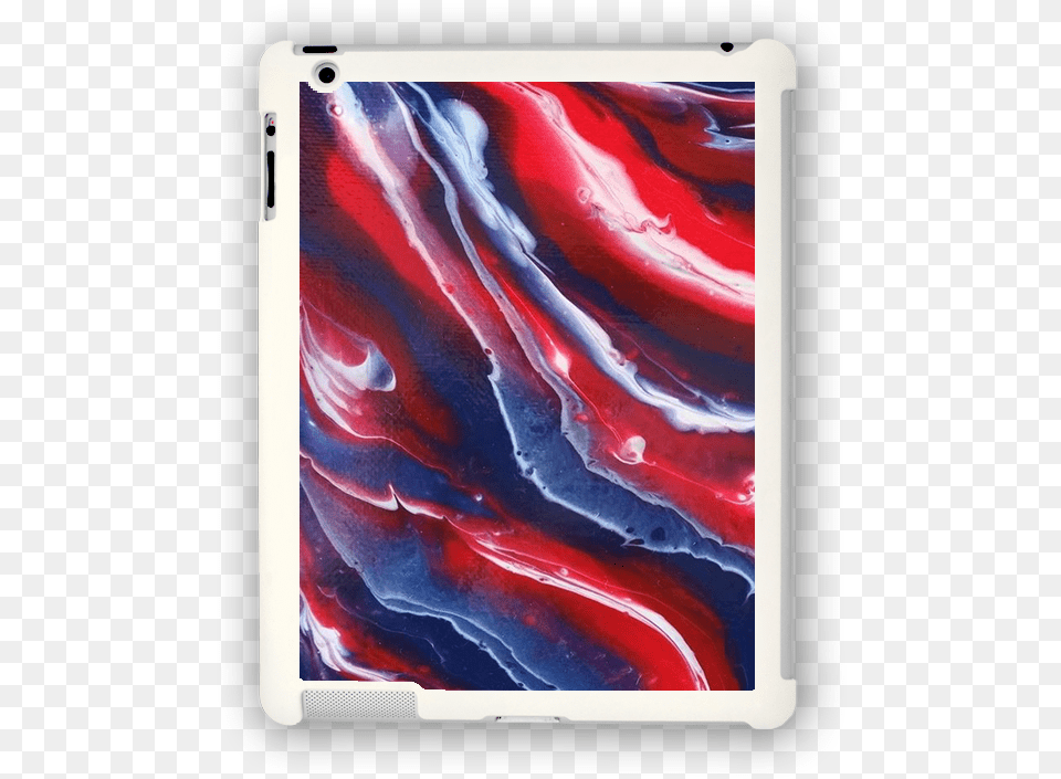 Red White And Bruised Ipad Case Mobile Phone, Art, Canvas, Painting, Computer Free Png Download